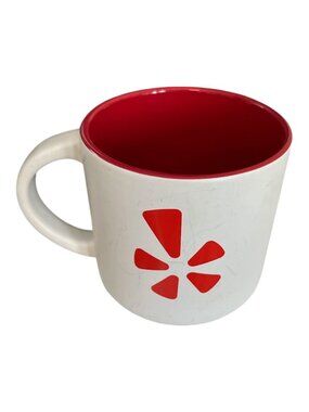 Yelp Logo Coffee Mug Red White Ceramic Cup 3.5 Inch Advertising Promo